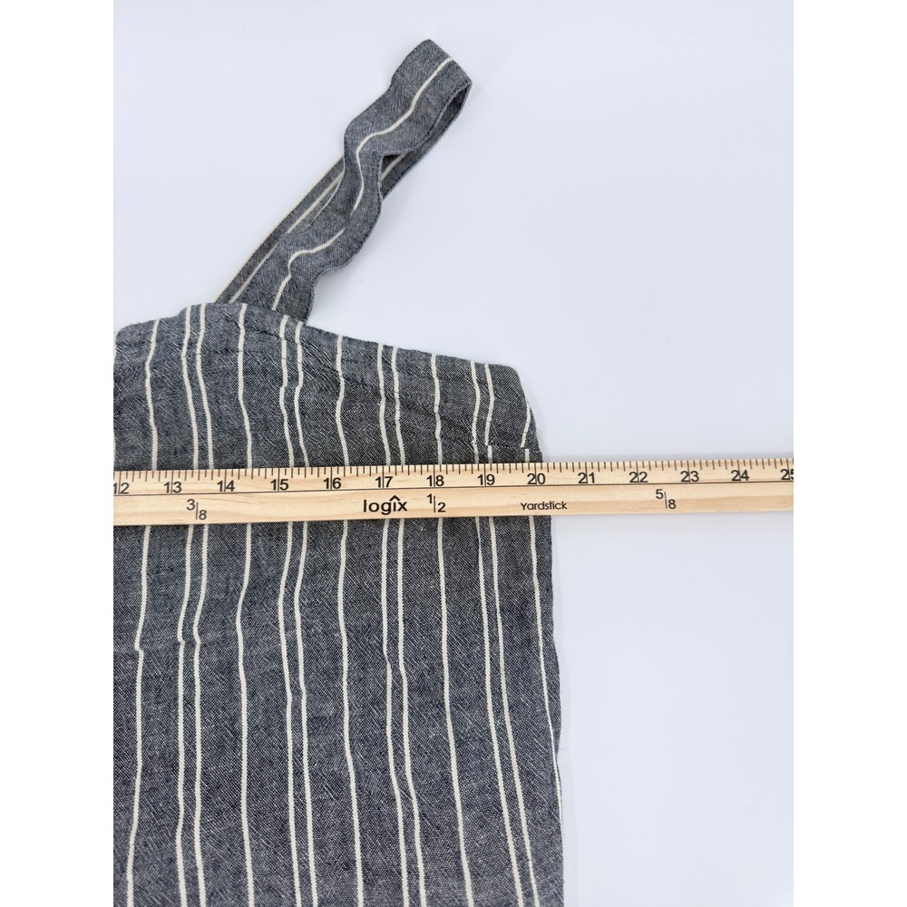 Time and Tru Cami Tank Top Striped Modern Womens XXL 20 Gray White Linen Blend - Picture 5 of 8
